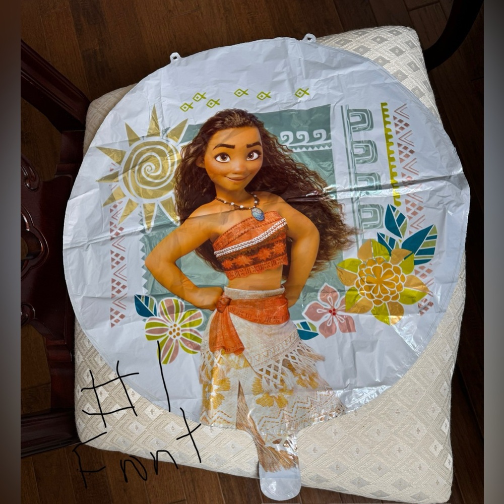 Disney Moana Balloon set 4 Mylar foil & bag of Moana printed latex Baby party